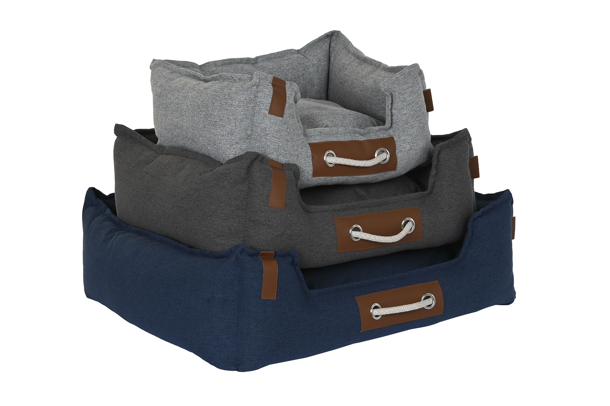 pack de 3 cama mascota poliester 68x59x20cm - Imagen 5