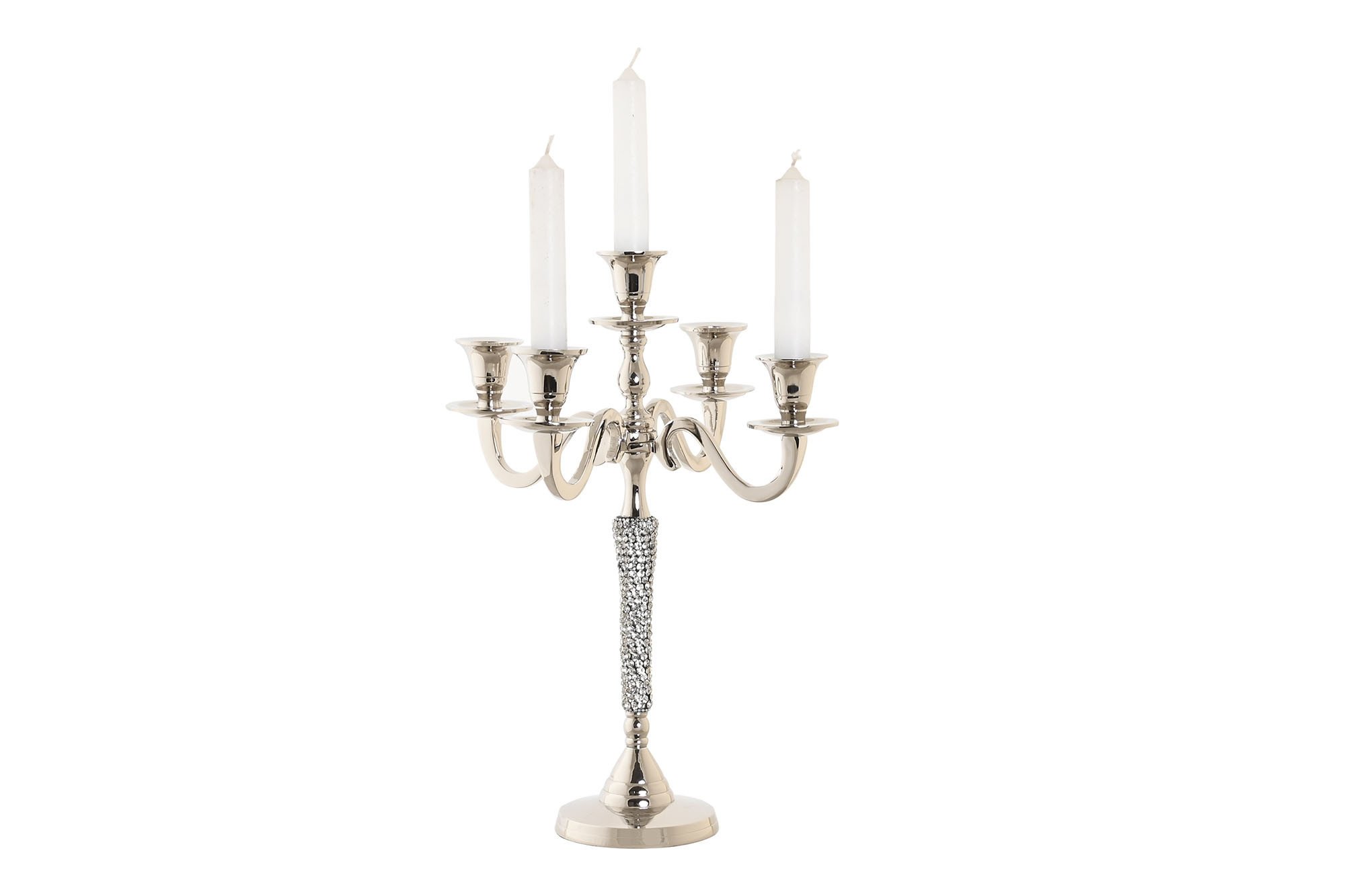 candelabro aluminio acrilico 5 brazos 36cm - Imagen 3