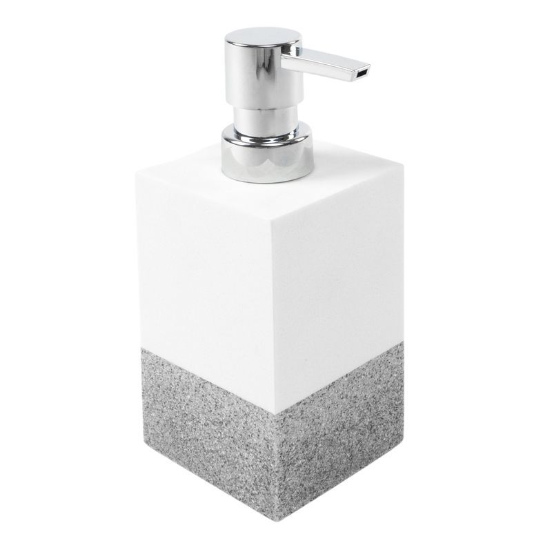 dispensador de jabon bicolor gris