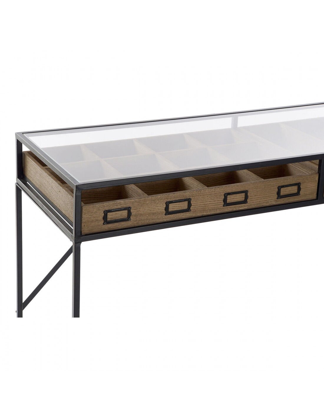 Consola madera cristal 120x40x83 cm - Imagen 3