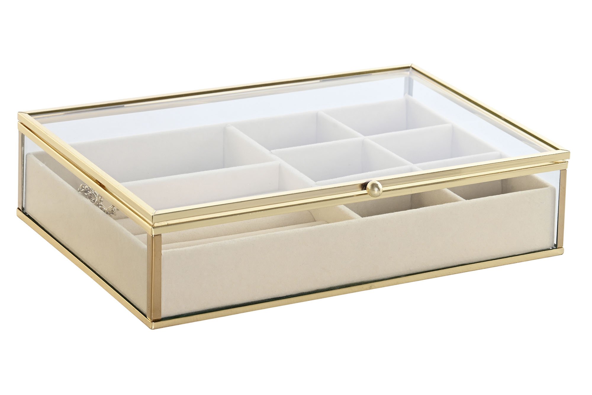 joyero cristal metal dorado - Imagen 3