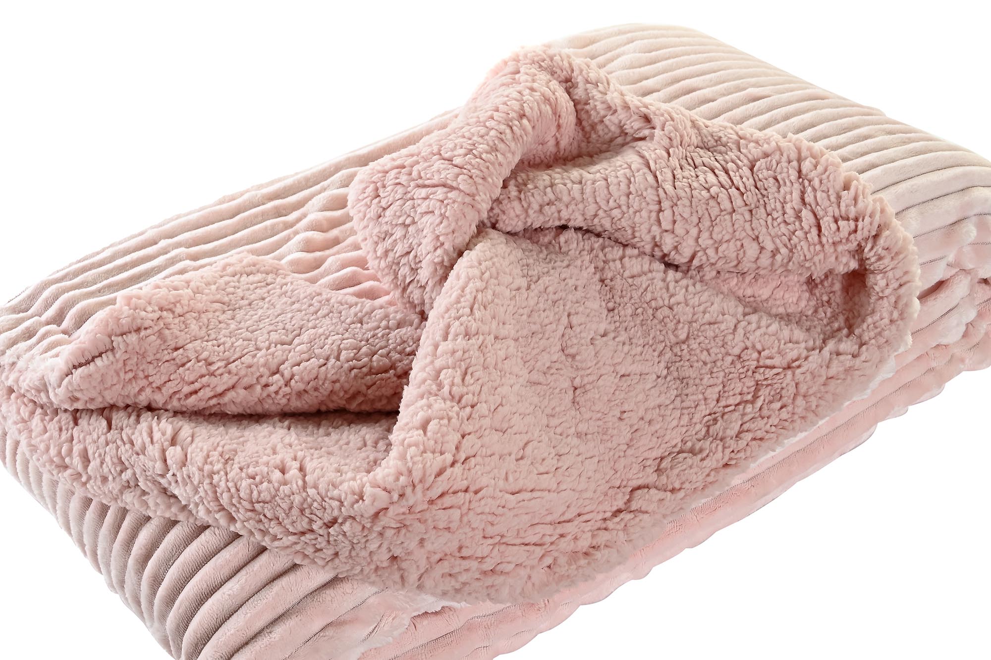 manta poliester borrequito rosa 260gsm 150x200cm - Imagen 3