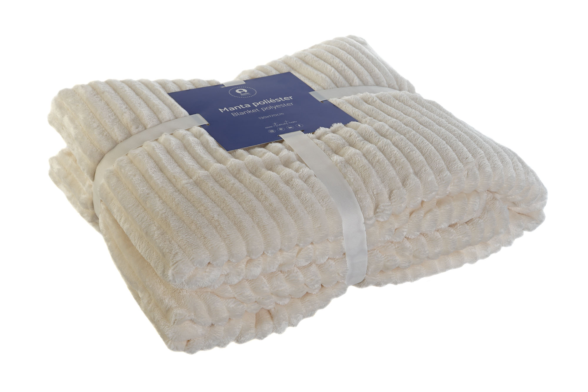 manta poliester borrequito blanco 260gsm 130x170cm - Imagen 3