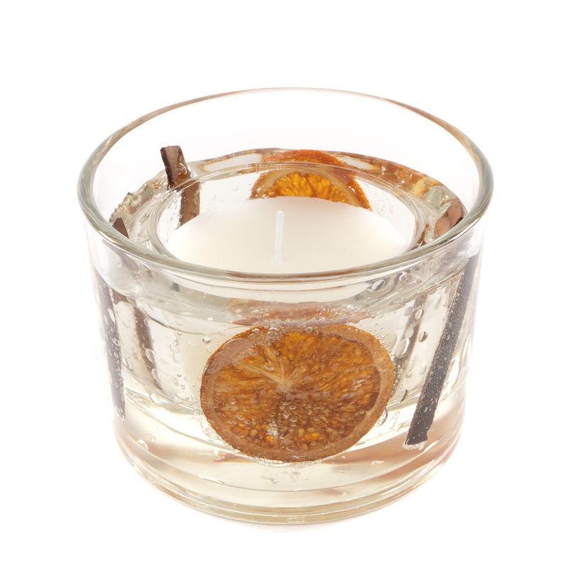 Vela de gel seca de naranja y canela, vela de gel perfumada
