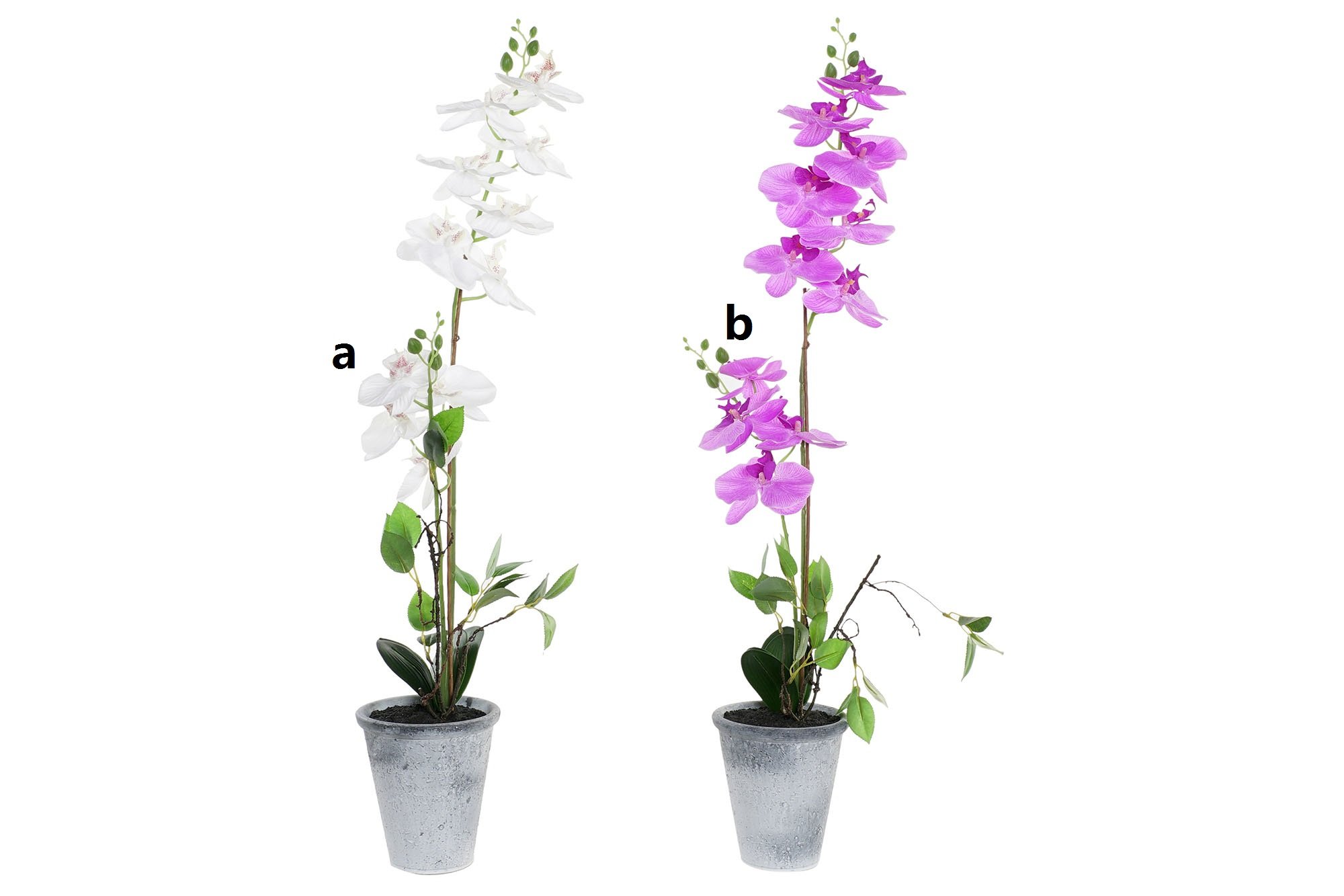 flor de orquidea en maceta 21x21x82cm