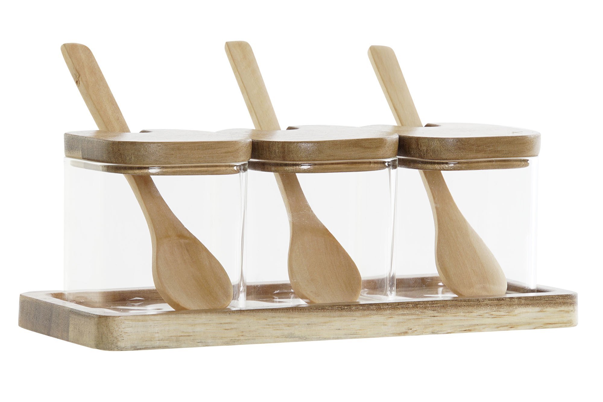 BOTE SET 3 BOROSILICATO BAMBU 20,5X8X1,5 150ML,