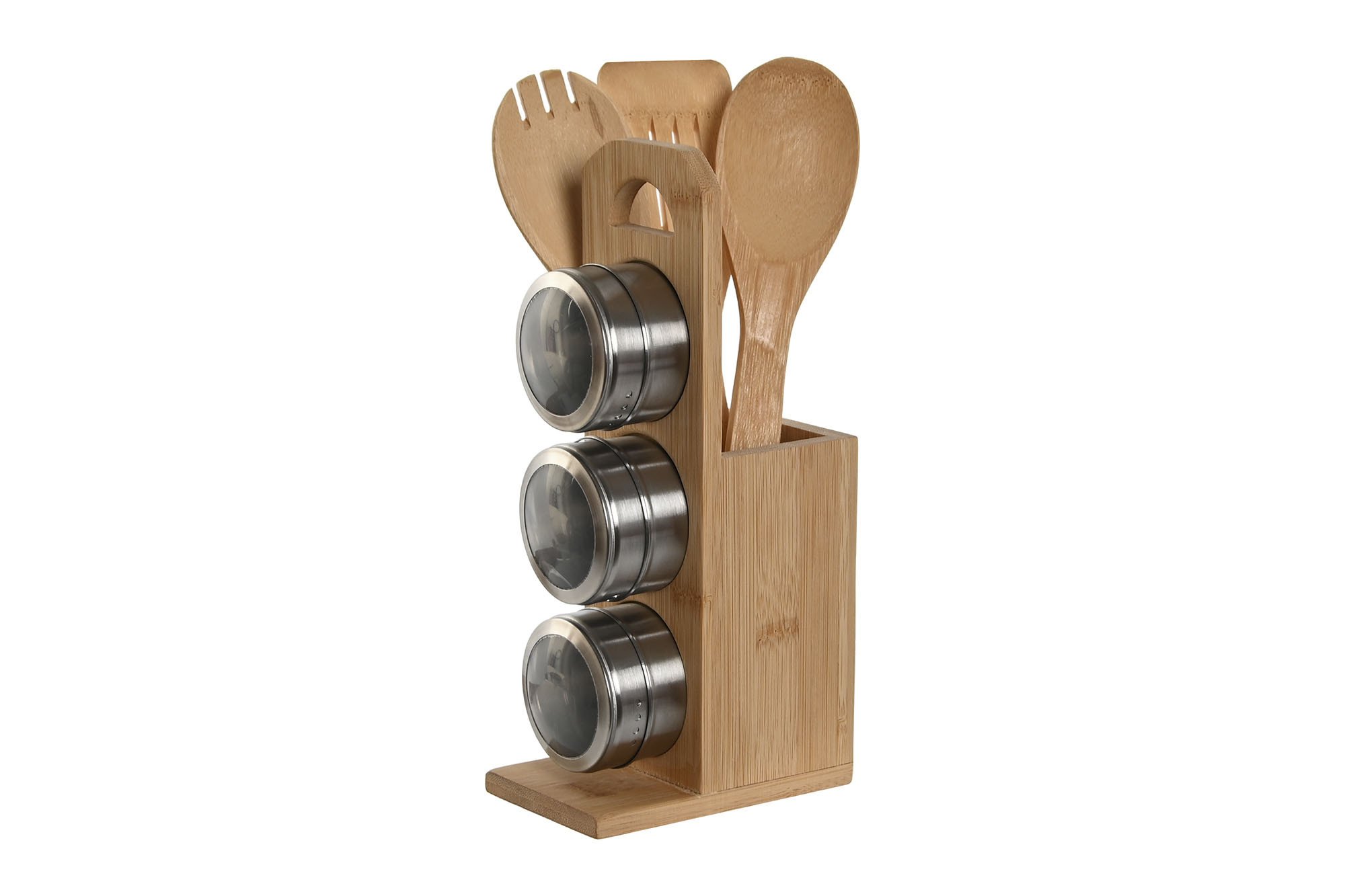 UTENSILIOS SET 6 BAMBU 8X13X27 ESPECIERO 6,5X4,5