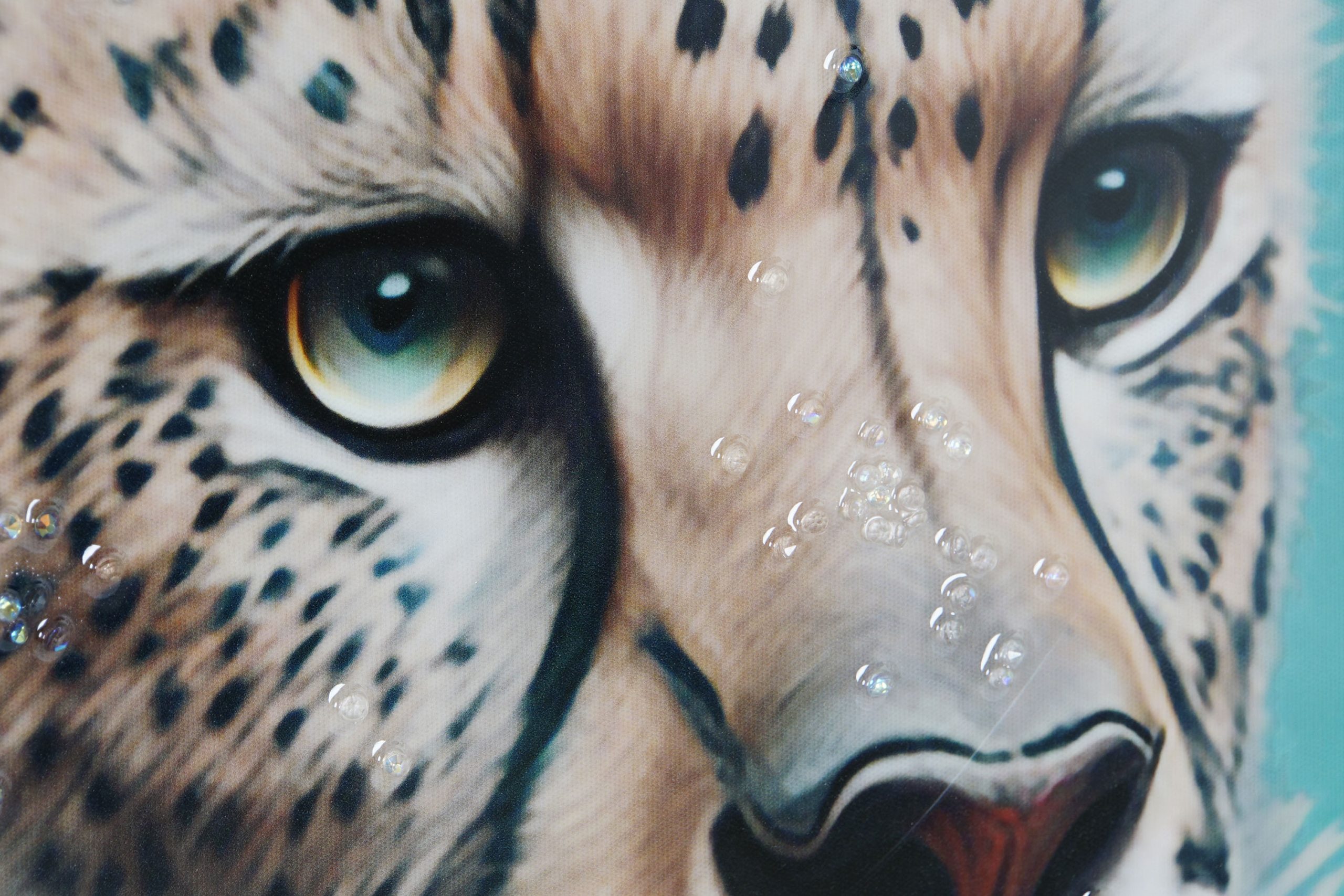 cuadro lienzo leon leopardo 93x3.5x63.50cm - Imagen 5