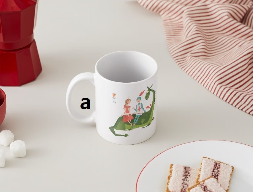 Taza cerámica Sant Jordi, 325ml