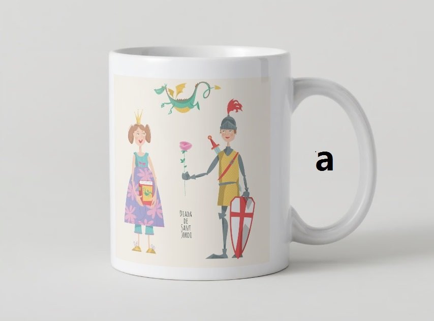 Taza cerámica Sant Jordi, 325ml