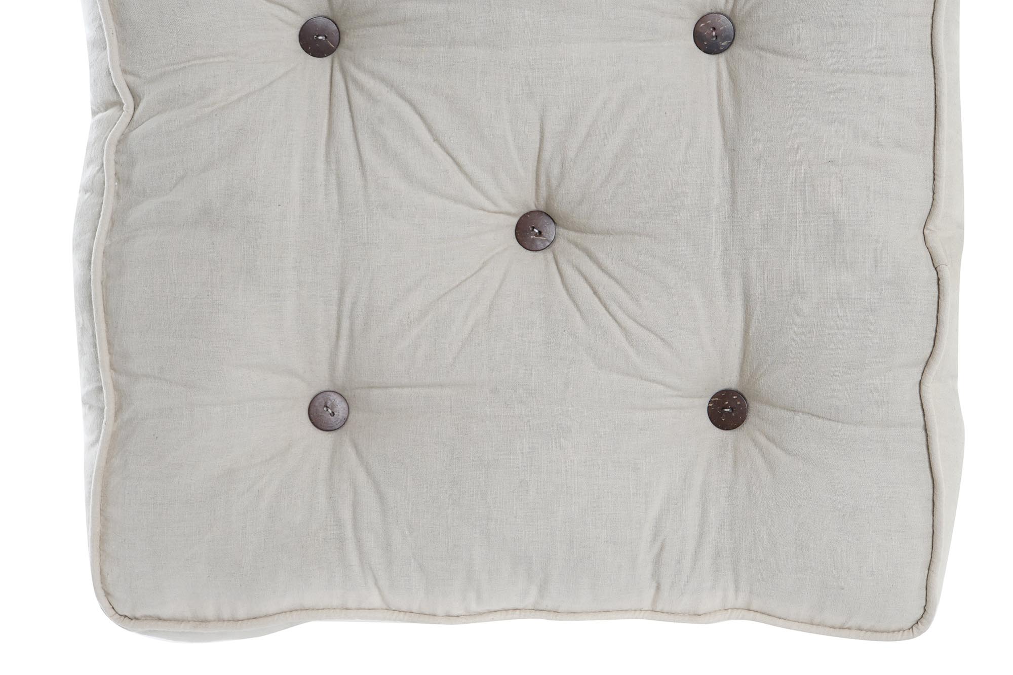 cojin suelo lino algodon 40x40x8cm beige - Imagen 3