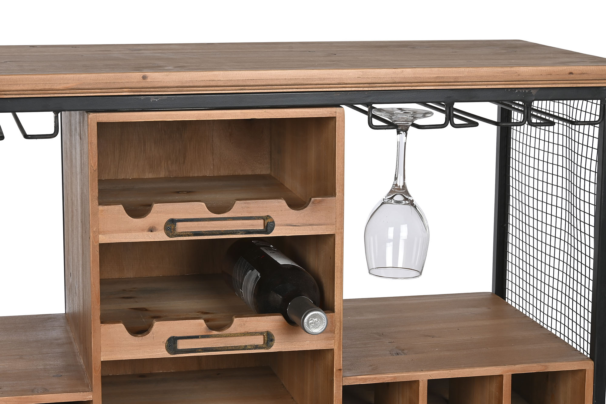 mueble botellero abeto con rueda 94x37x91cm - Imagen 6