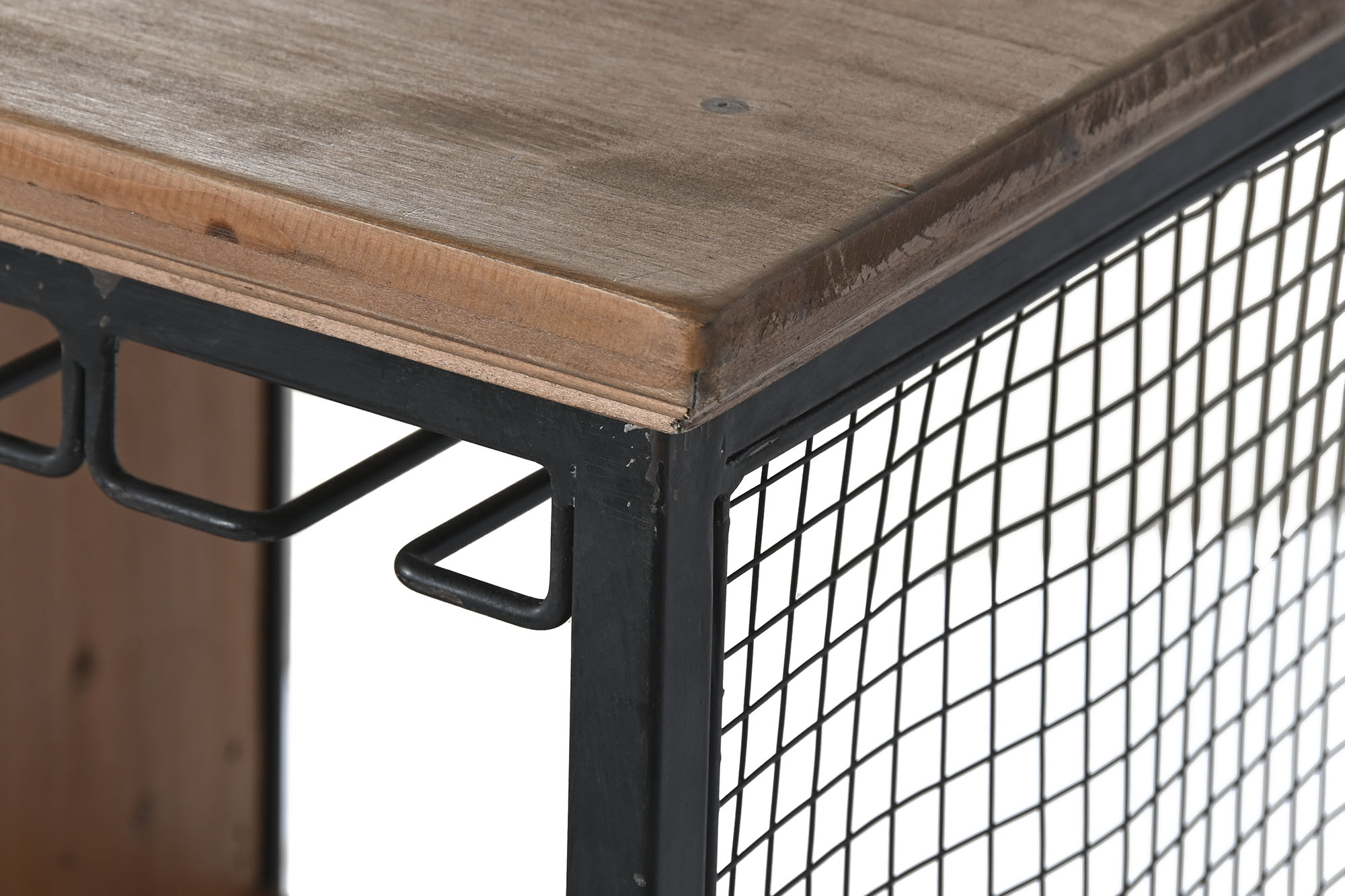 mueble botellero abeto con rueda 94x37x91cm - Imagen 2