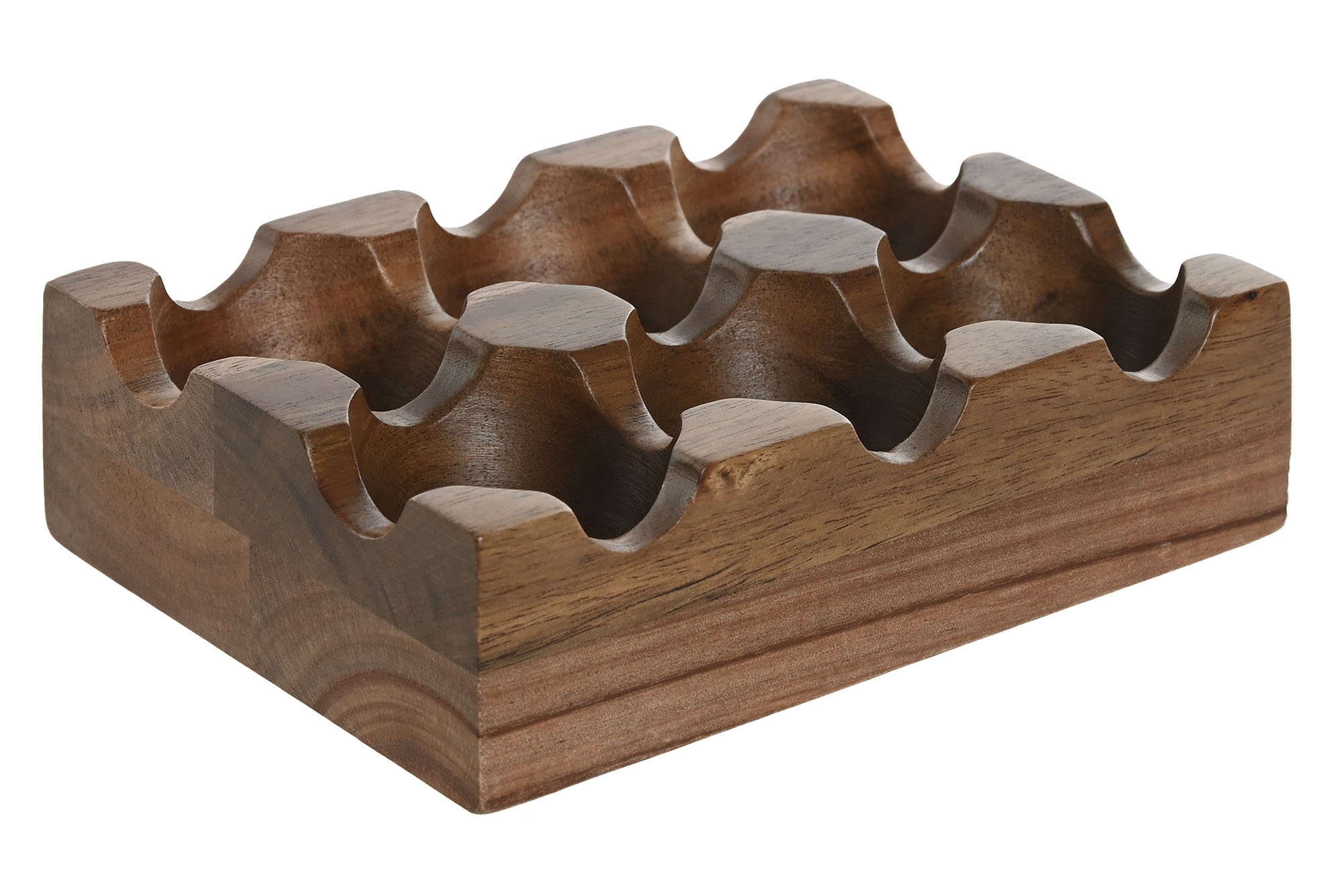 huevera madera acacia natural 15x10x4cm