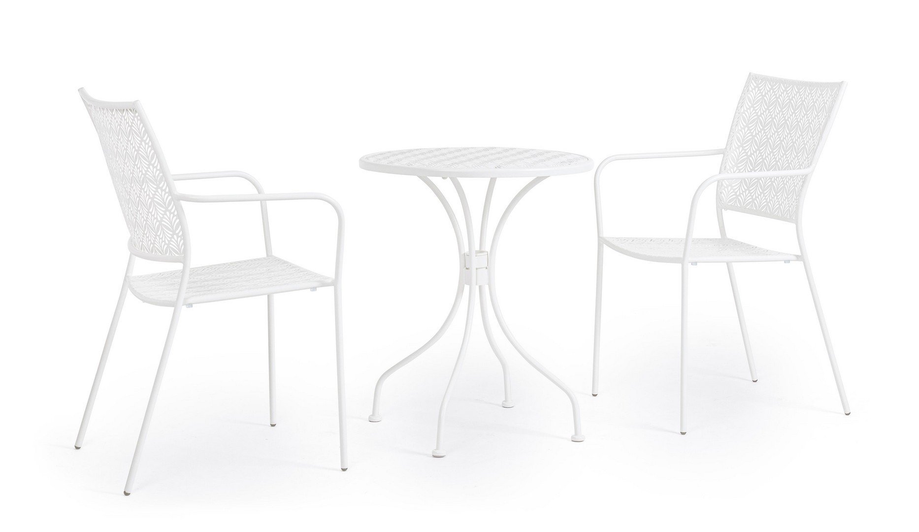Juego de Muebles de jardín de 3 Piezas color blanco
