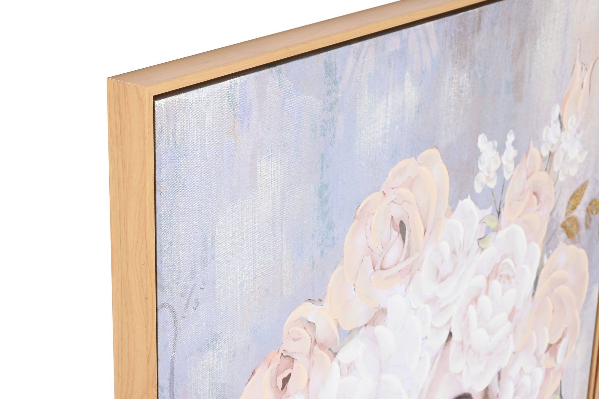 cuadro lienzo ps chica flores 70x3.5x100cm - Imagen 3