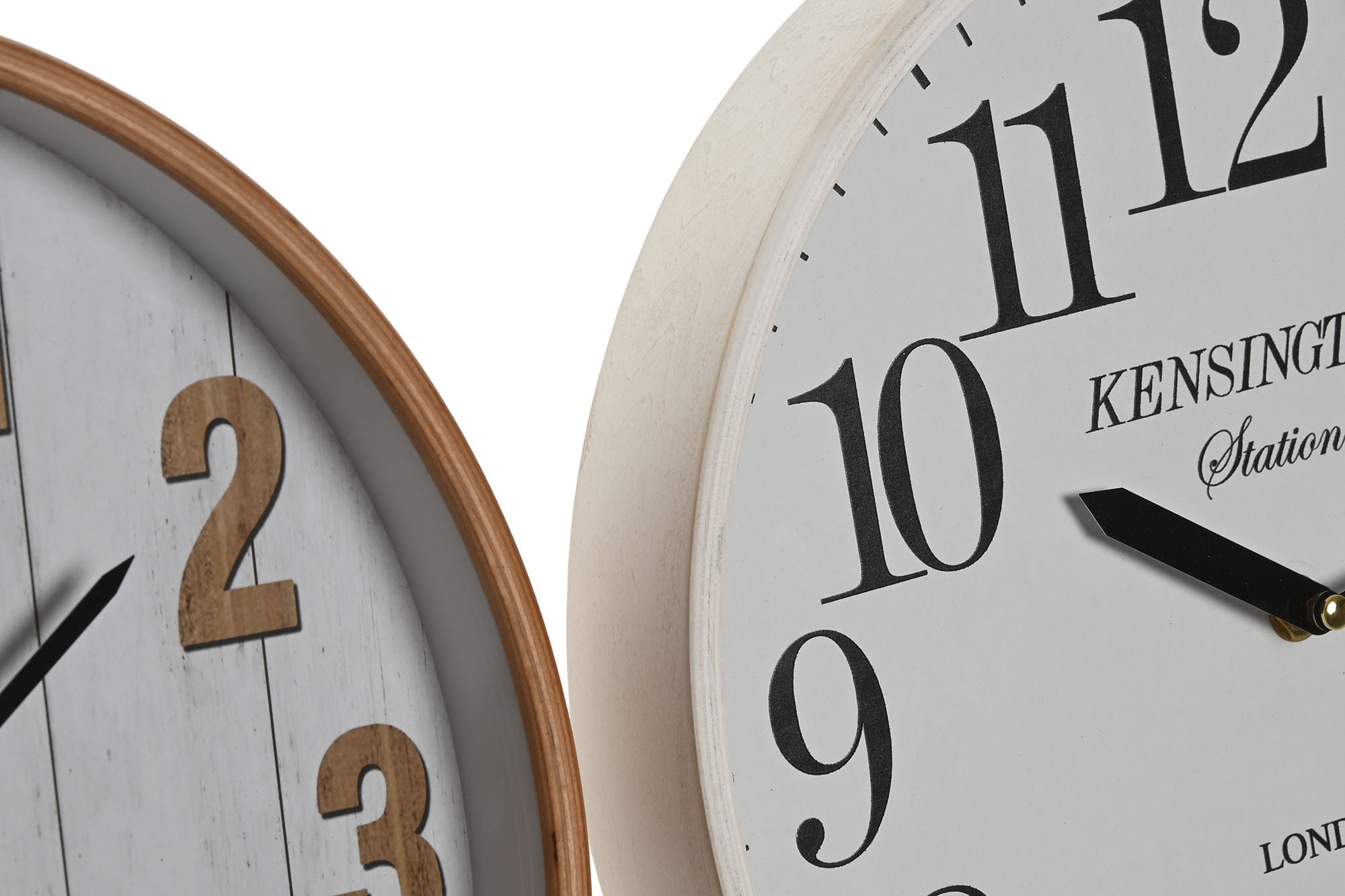 reloj pared madera cristal redondo 32x5x32cm 2 color - Imagen 2