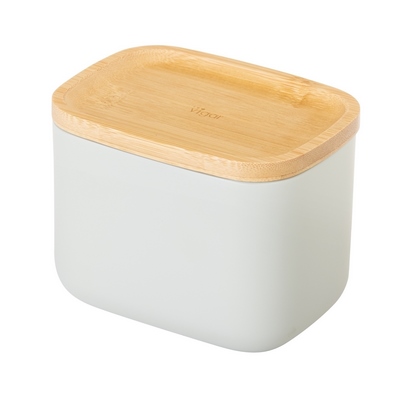 Bote Baño Rectangular Zense Bamboo Gris
