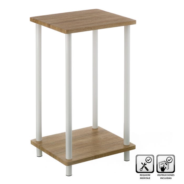 estanteria 2 estante madera metal 34x30x59cm