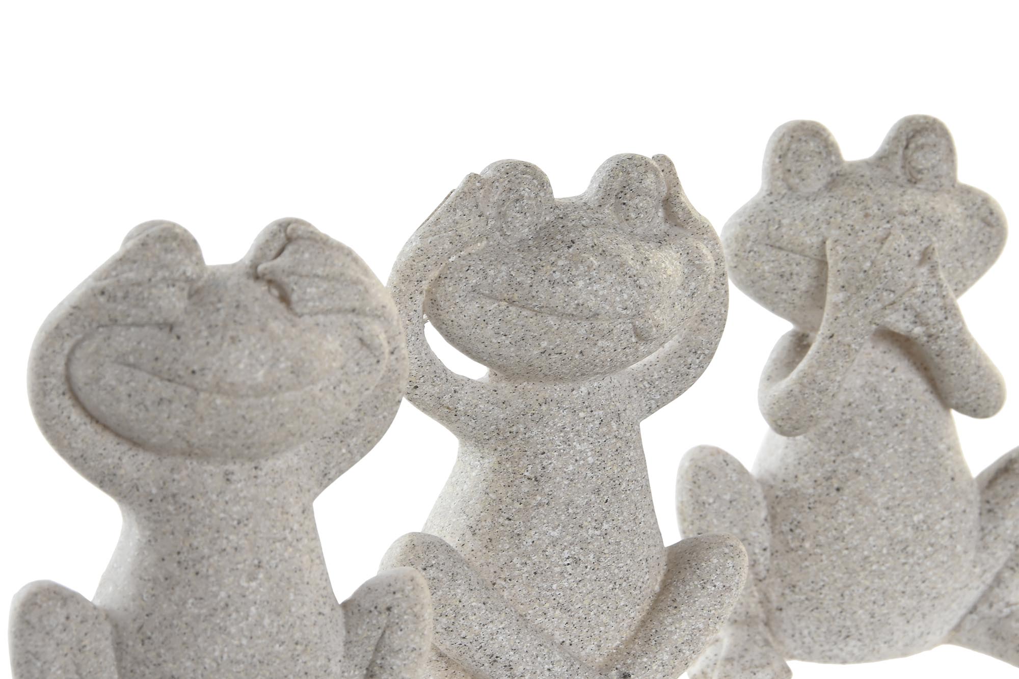 pack de 3 figuras rana de resina 7x5.5x9cm - Imagen 3