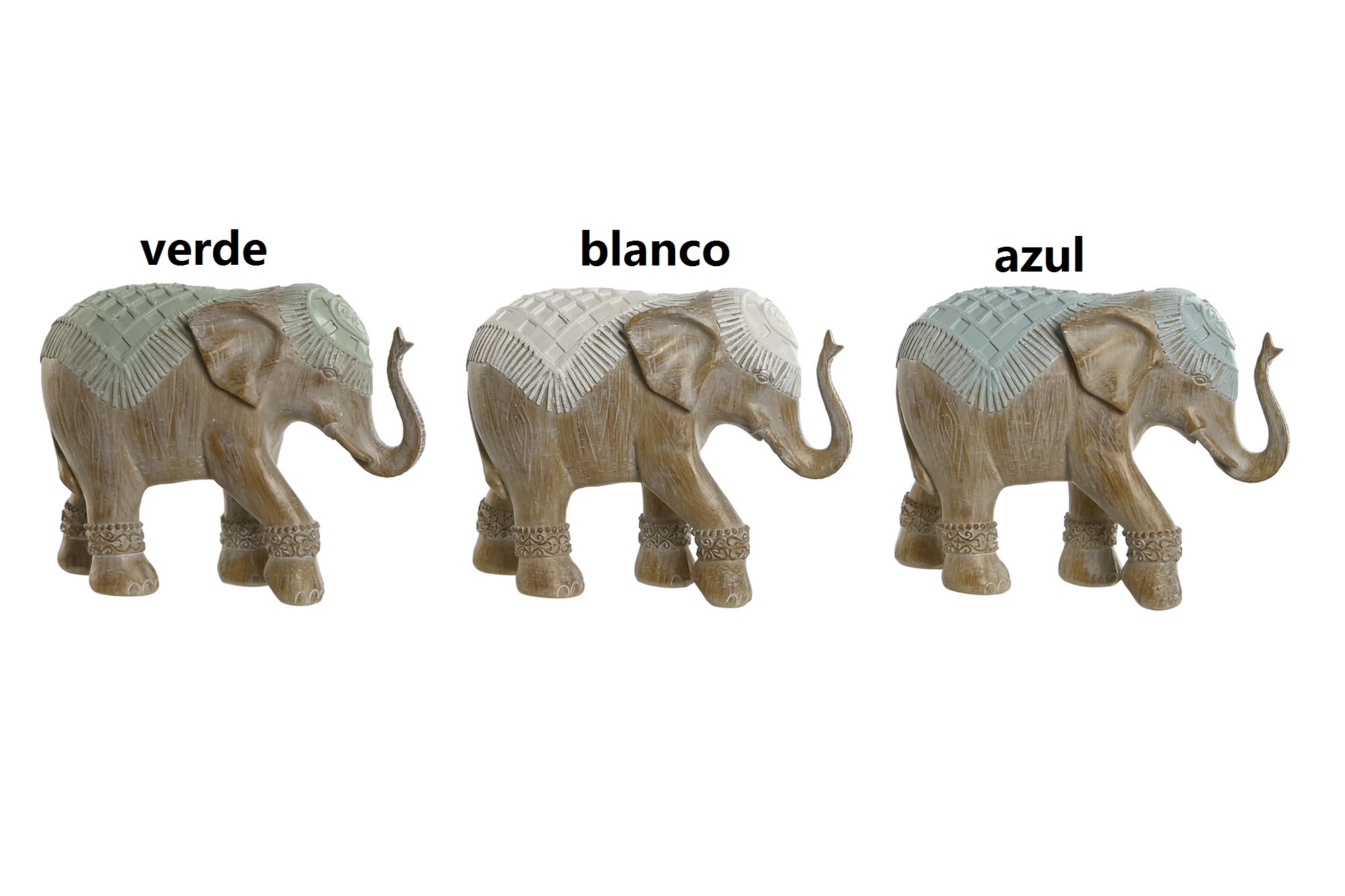 figura elefante de resina 21.5x8.5x16cm