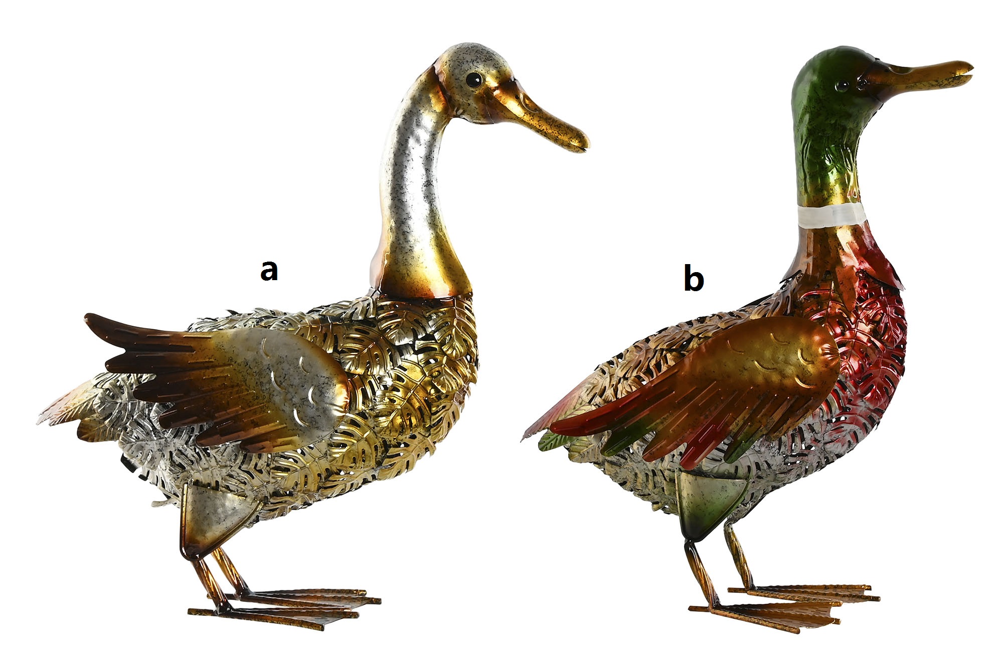 figura pato de metal 35x15x40cm