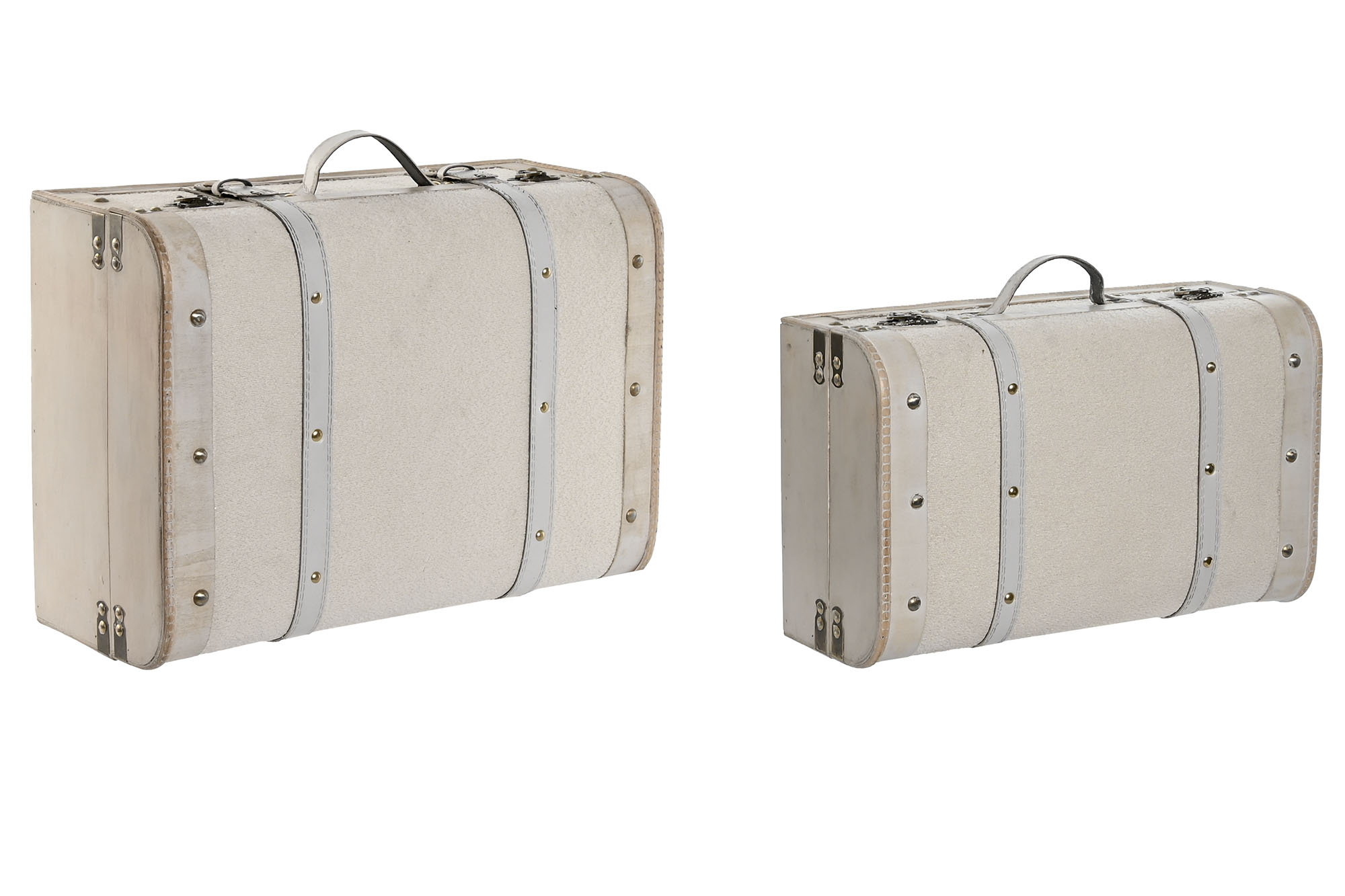 pack de 2 caja maletin madera dm borrequito 45x33x20cm