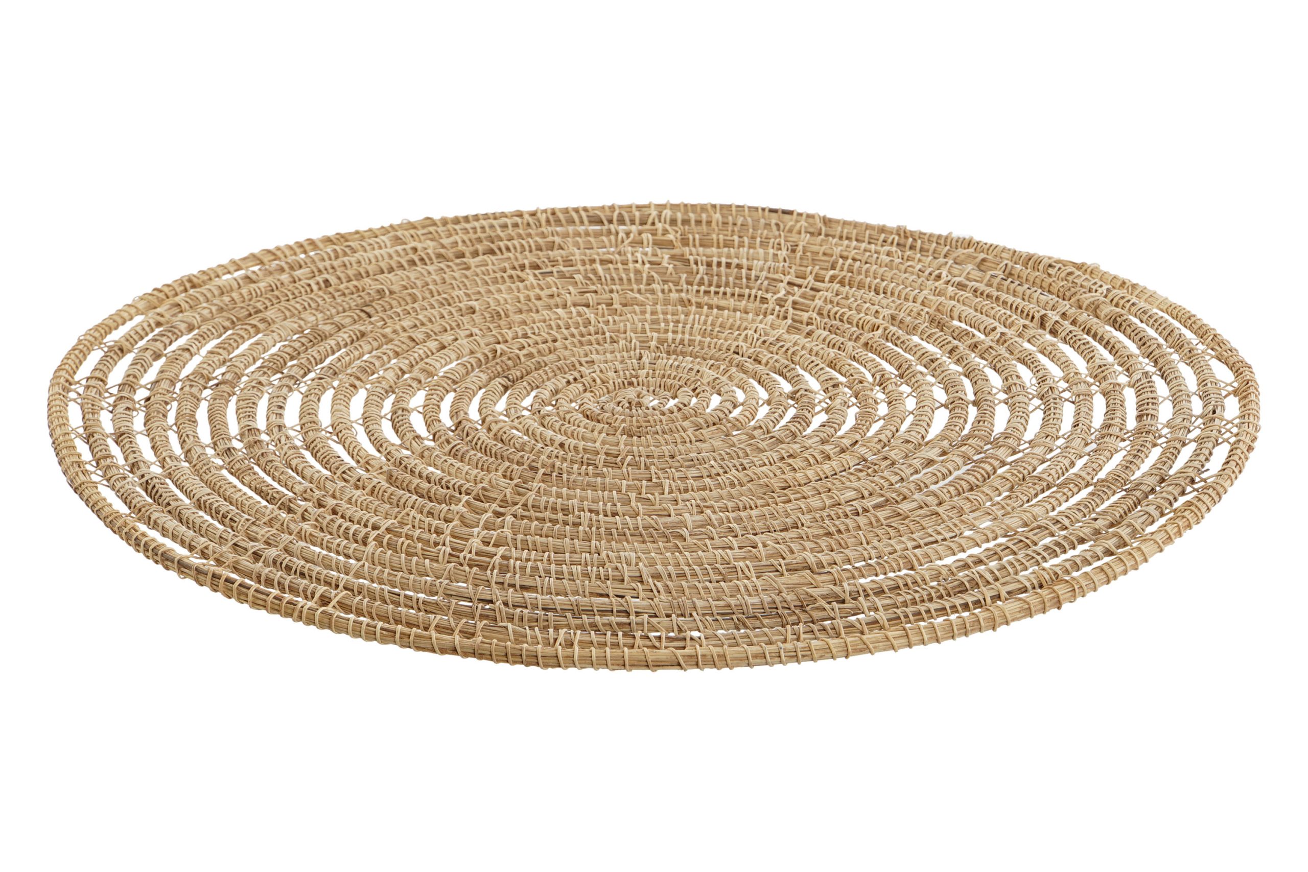 mantel individual fibra redondo natural decorativo