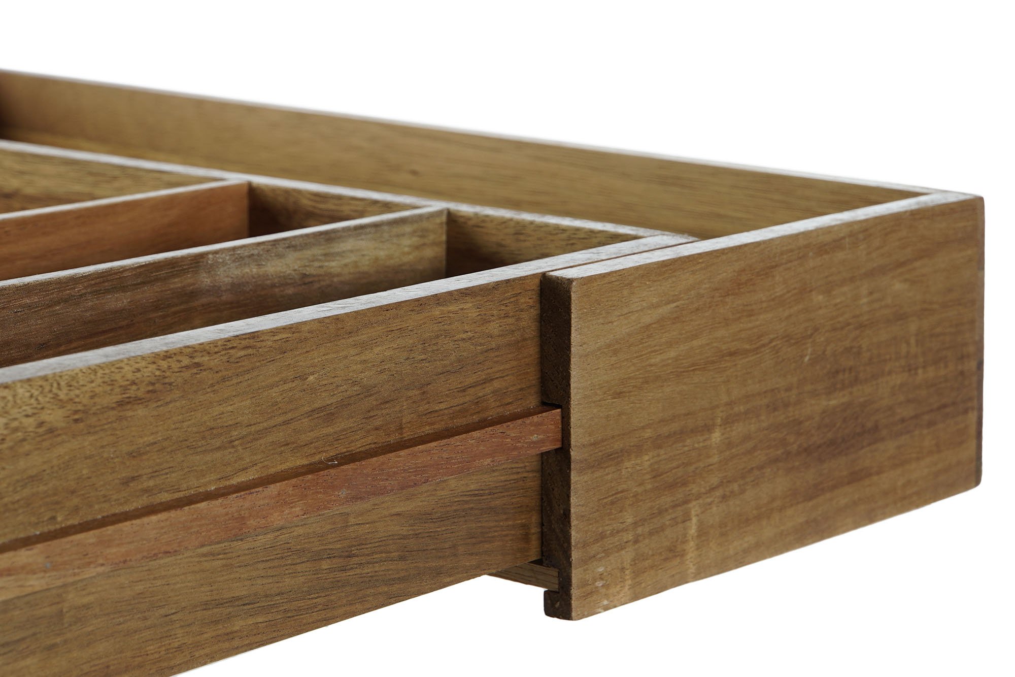 organizador cubiertos madera acacia natural organizador 35x30x7cm - Imagen 5