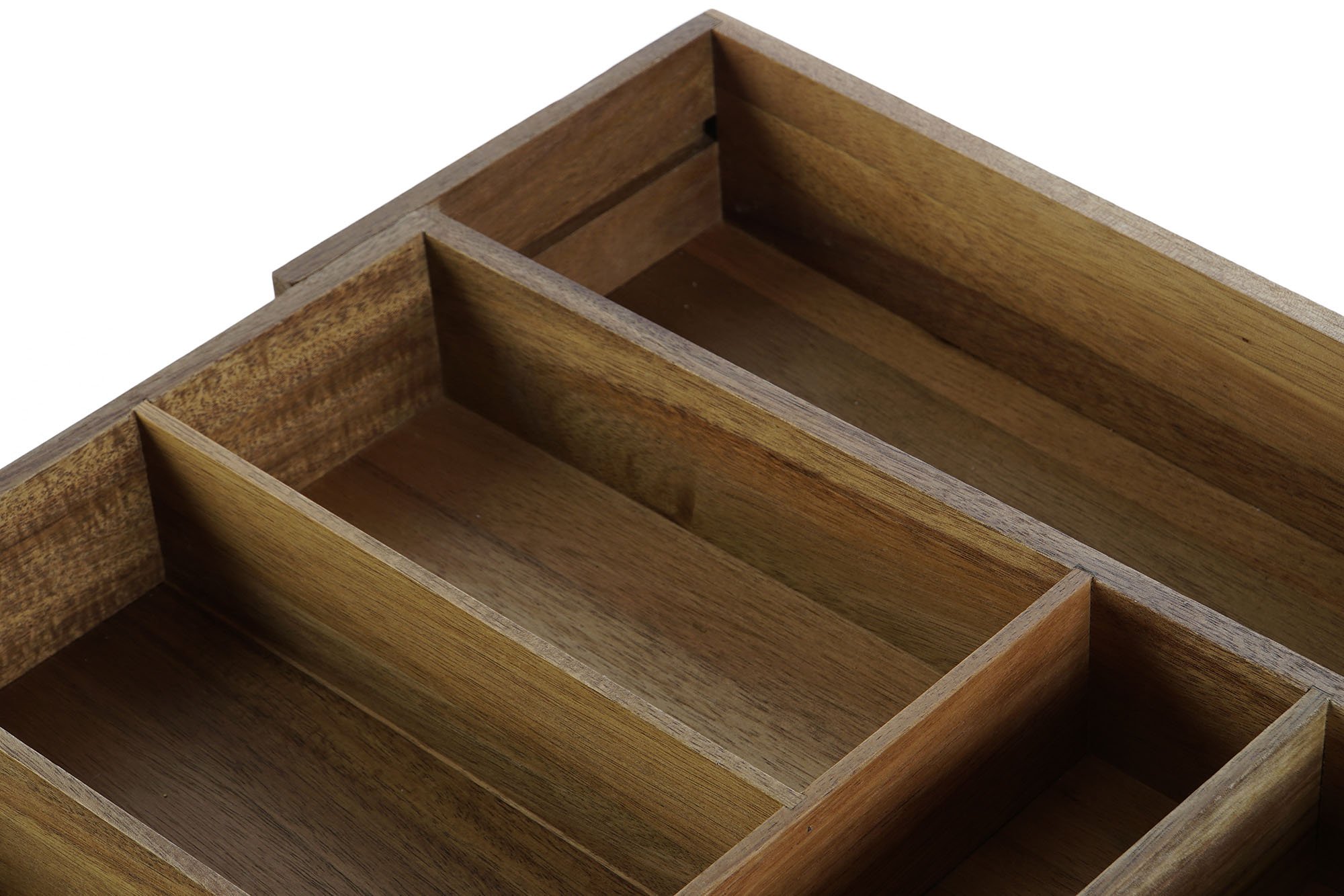 organizador cubiertos madera acacia natural organizador 35x30x7cm - Imagen 4
