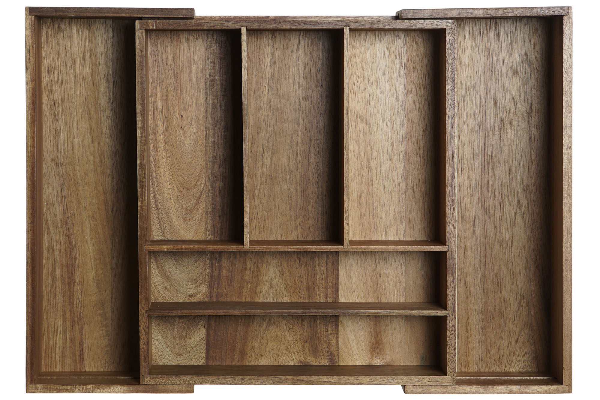 organizador cubiertos madera acacia natural organizador 35x30x7cm - Imagen 3