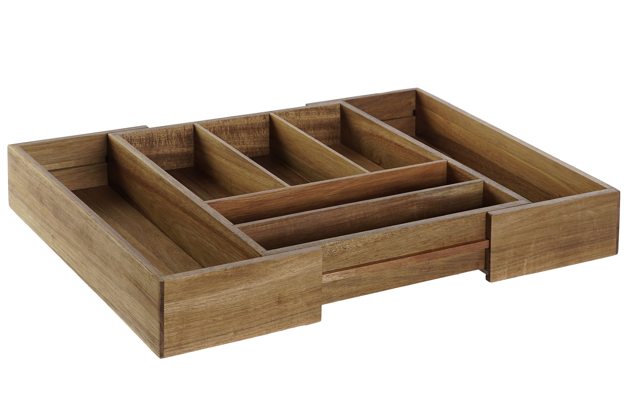 organizador cubiertos madera acacia natural organizador 35x30x7cm