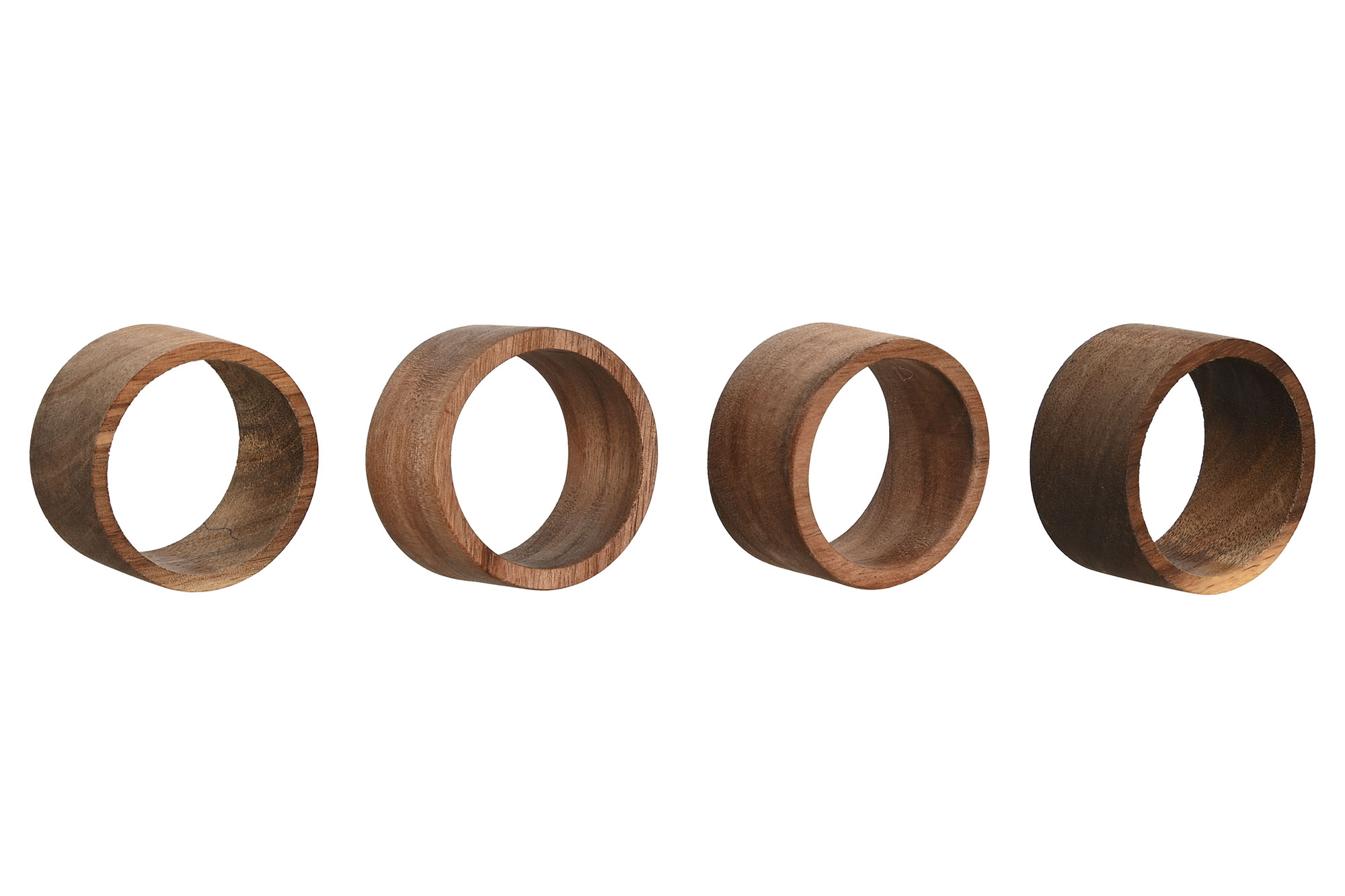 pack de 4 anillas de servilletas acacia 5x5x3cm