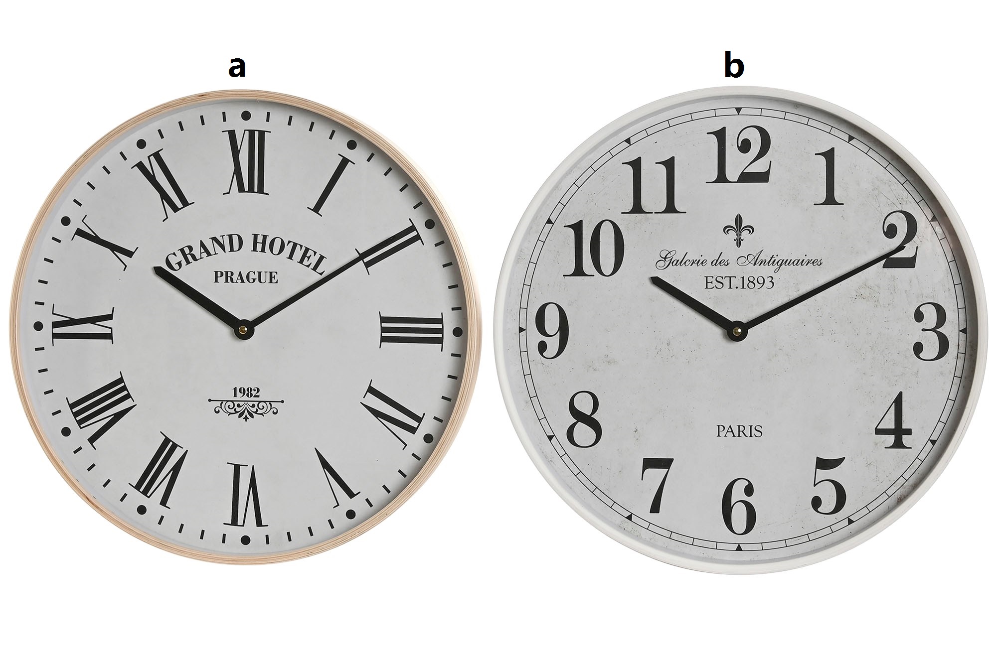 reloj de pared madera con pantalla de cristal 41x5x41cm