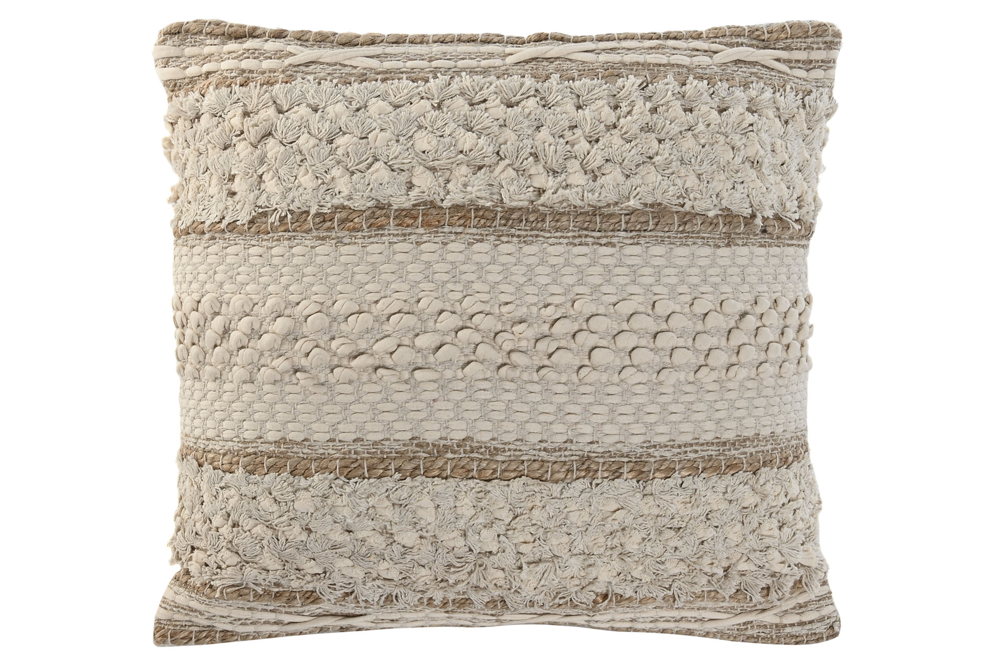 cojin decorativa de algodon yute hecho a mano 45x45cm 878gr
