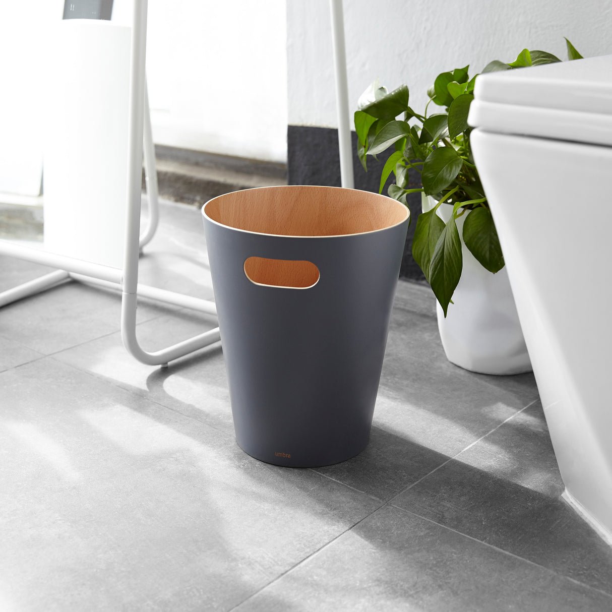 CESTO DE BASURA WOODROW GRIS - Imagen 4