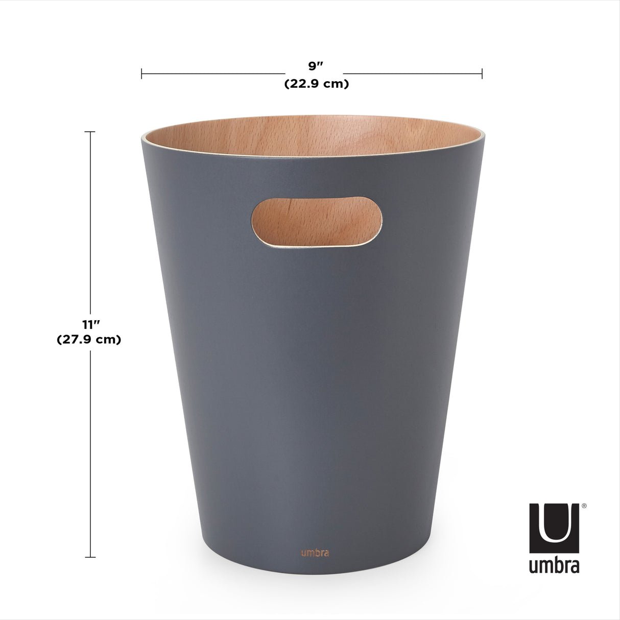 CESTO DE BASURA WOODROW GRIS - Imagen 3
