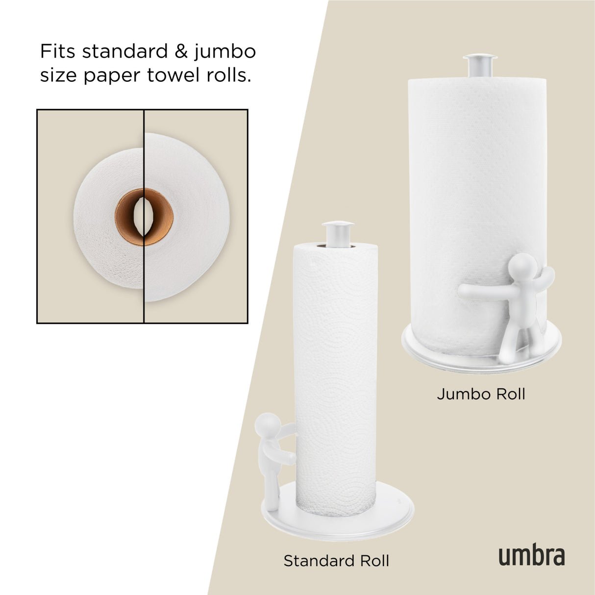 PORTARROLLO PARA TOALLAS DE PAPEL BUDDY - Imagen 5