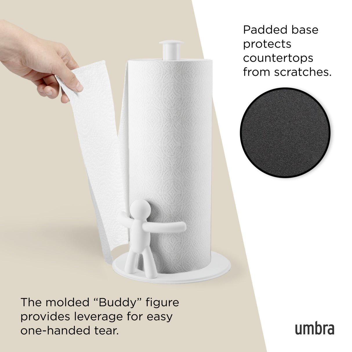 PORTARROLLO PARA TOALLAS DE PAPEL BUDDY - Imagen 4