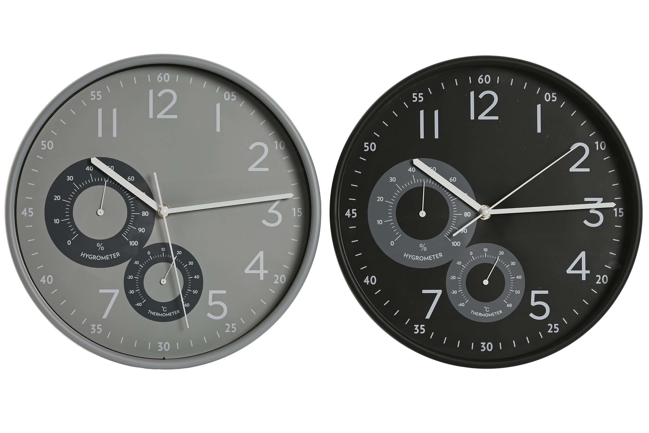 reloj pared pvc termom/higrom 30x4.7x30cm