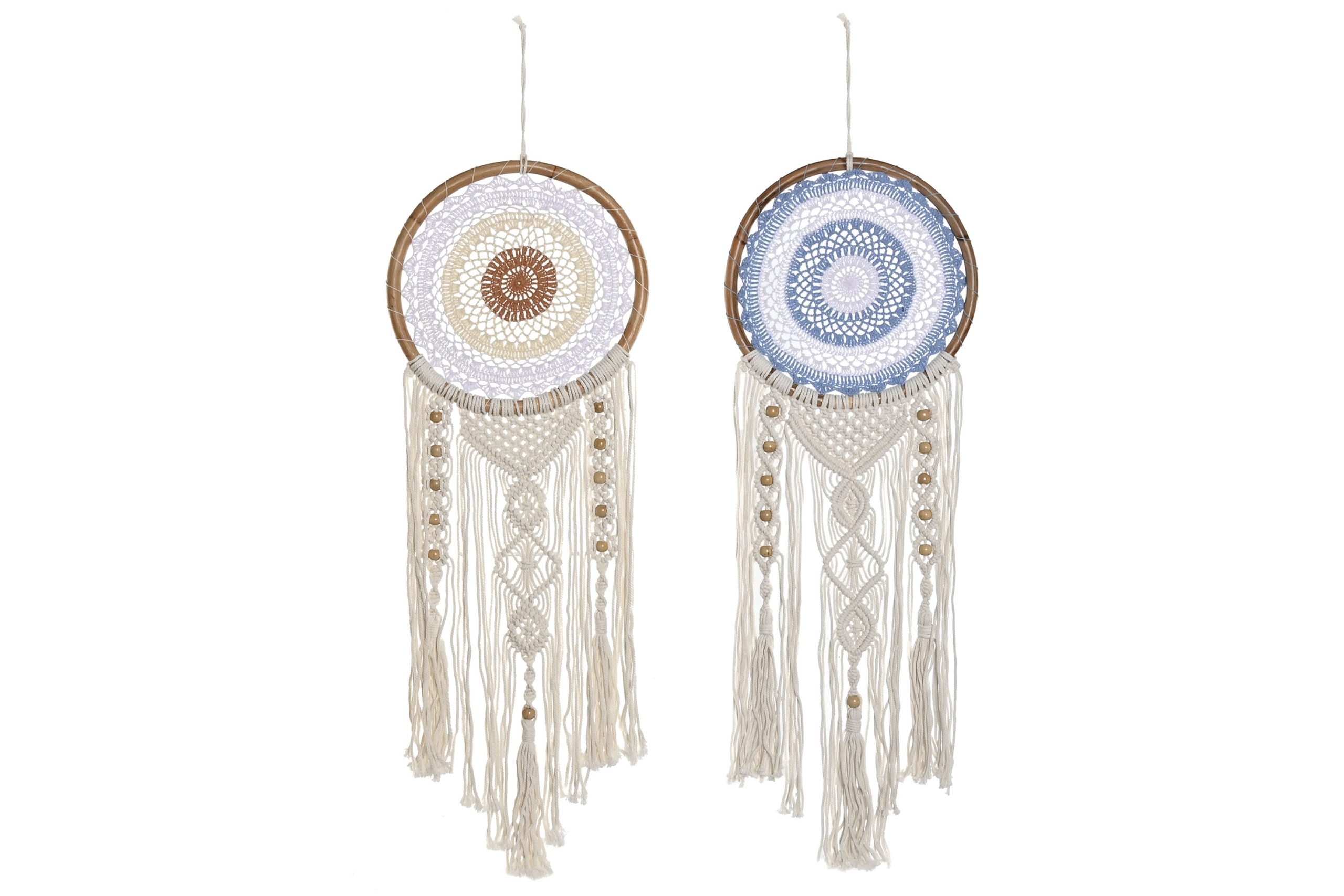 atrapasueños algodon macrame ratan decoracion colgante atrapasueños 35x1.5x105cm