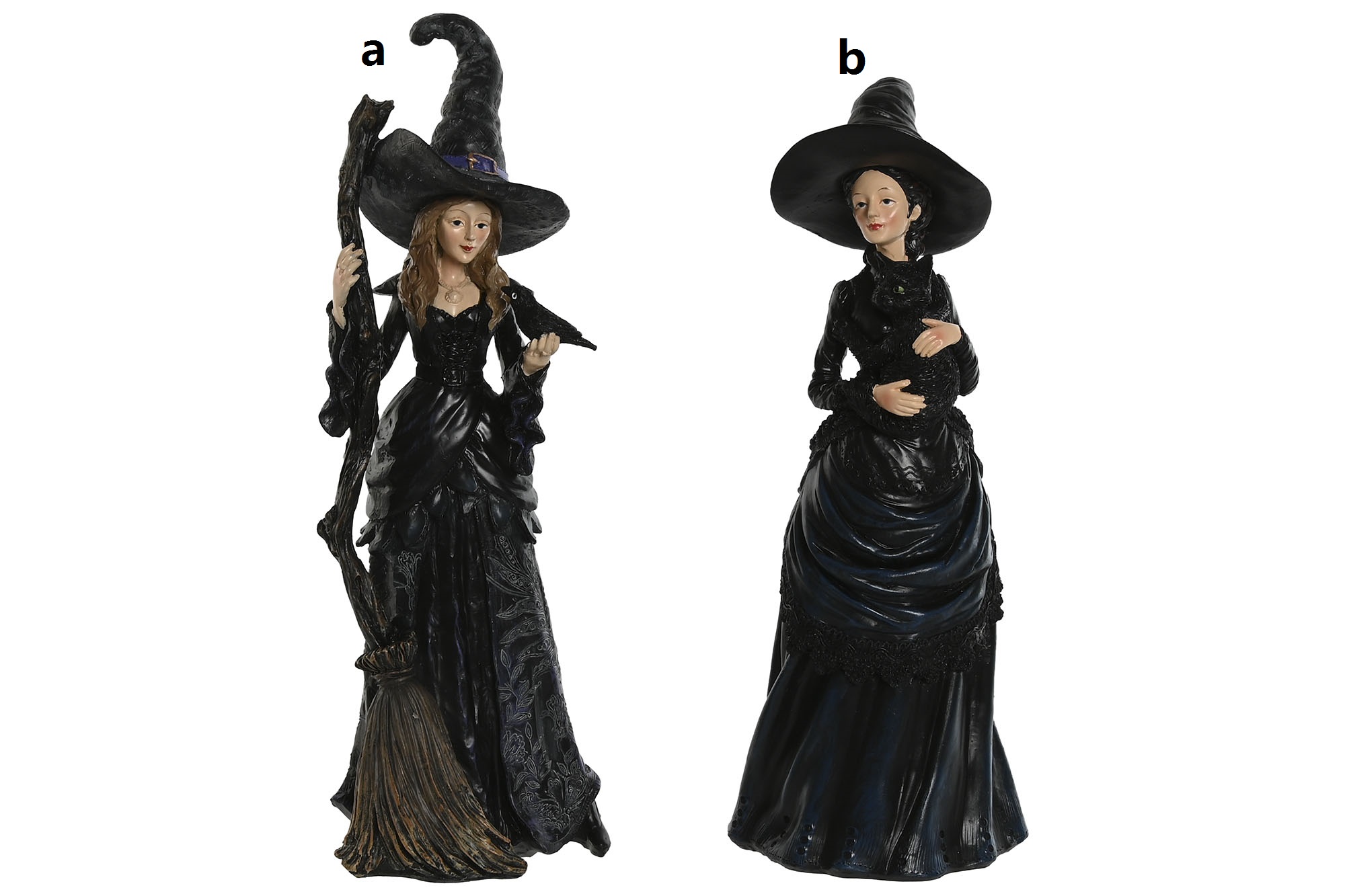 figura de resina bruja 12x10x34cm