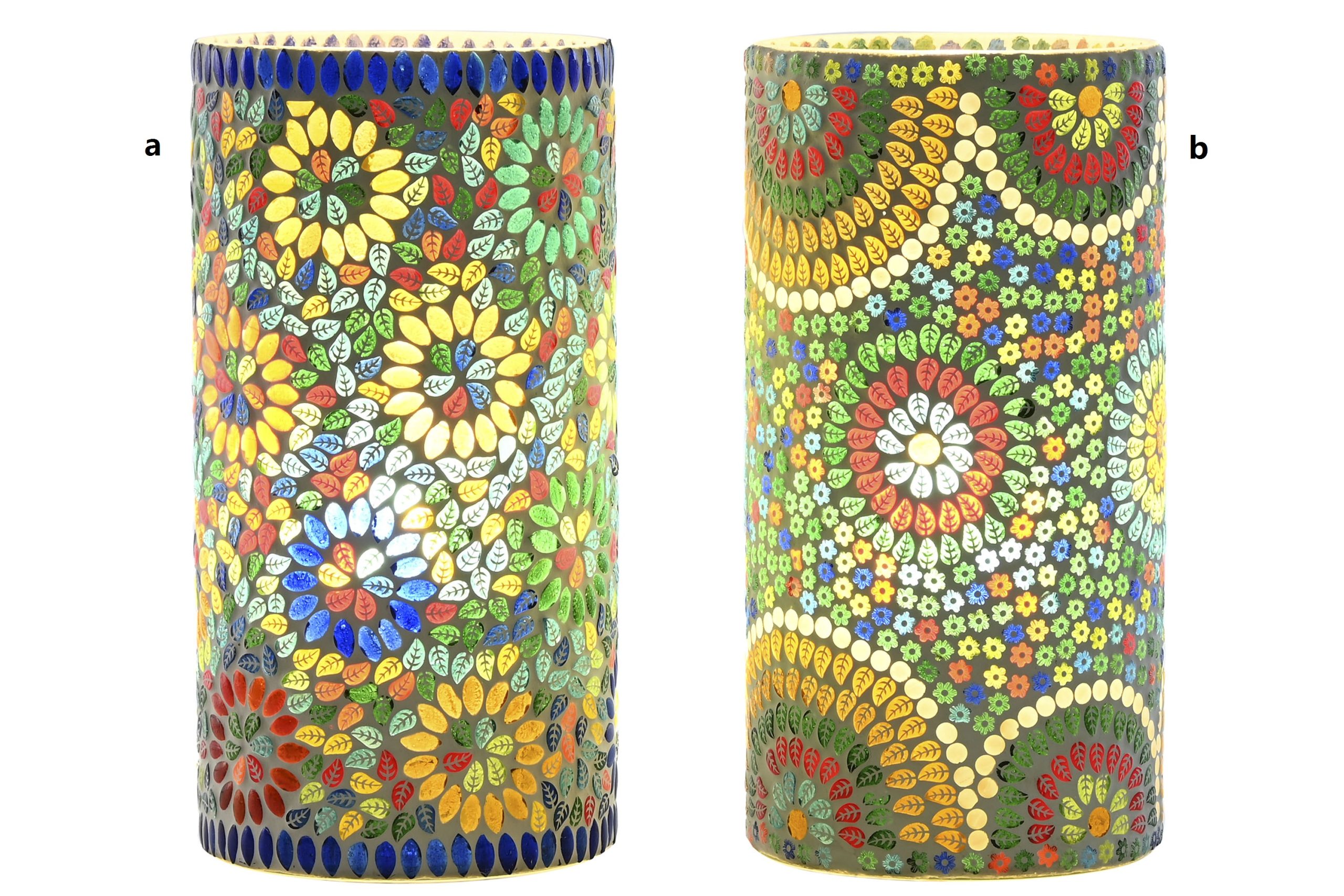 lampara sobremesa cristal mandala 15x15x30cm