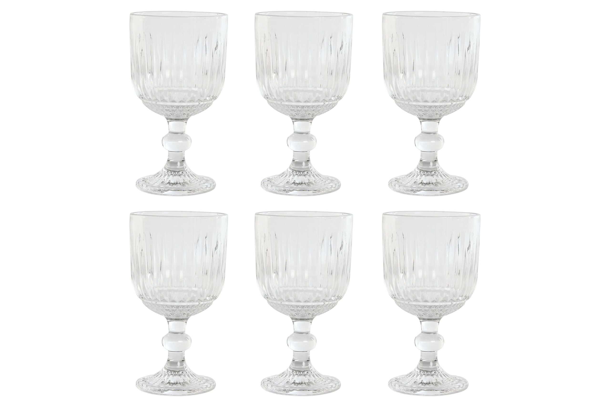 pack de 6 copa de cristal rayado vino 380ml 9x9x16.50cm