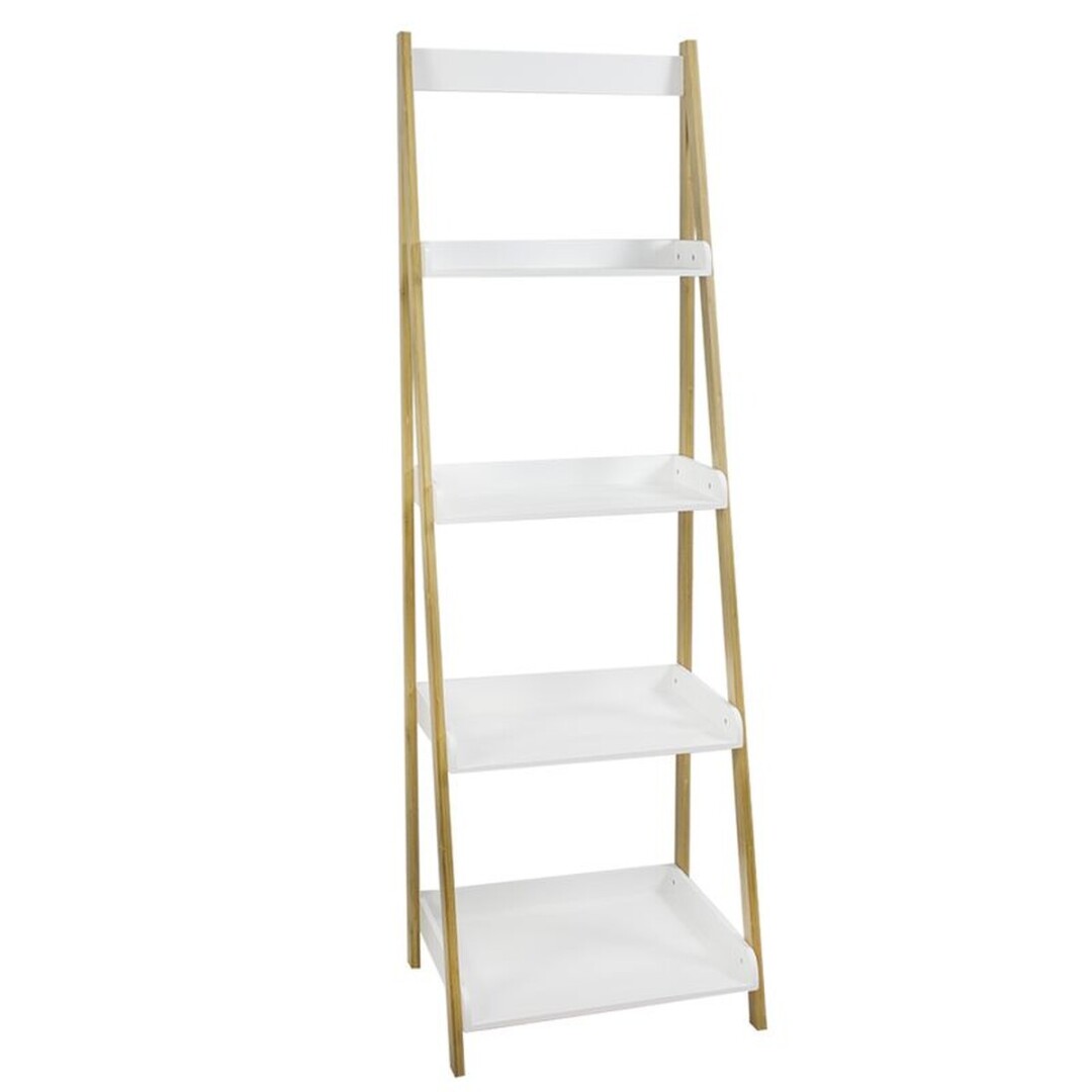 estanteria bambu madera 4 estantes 45x35x140cm