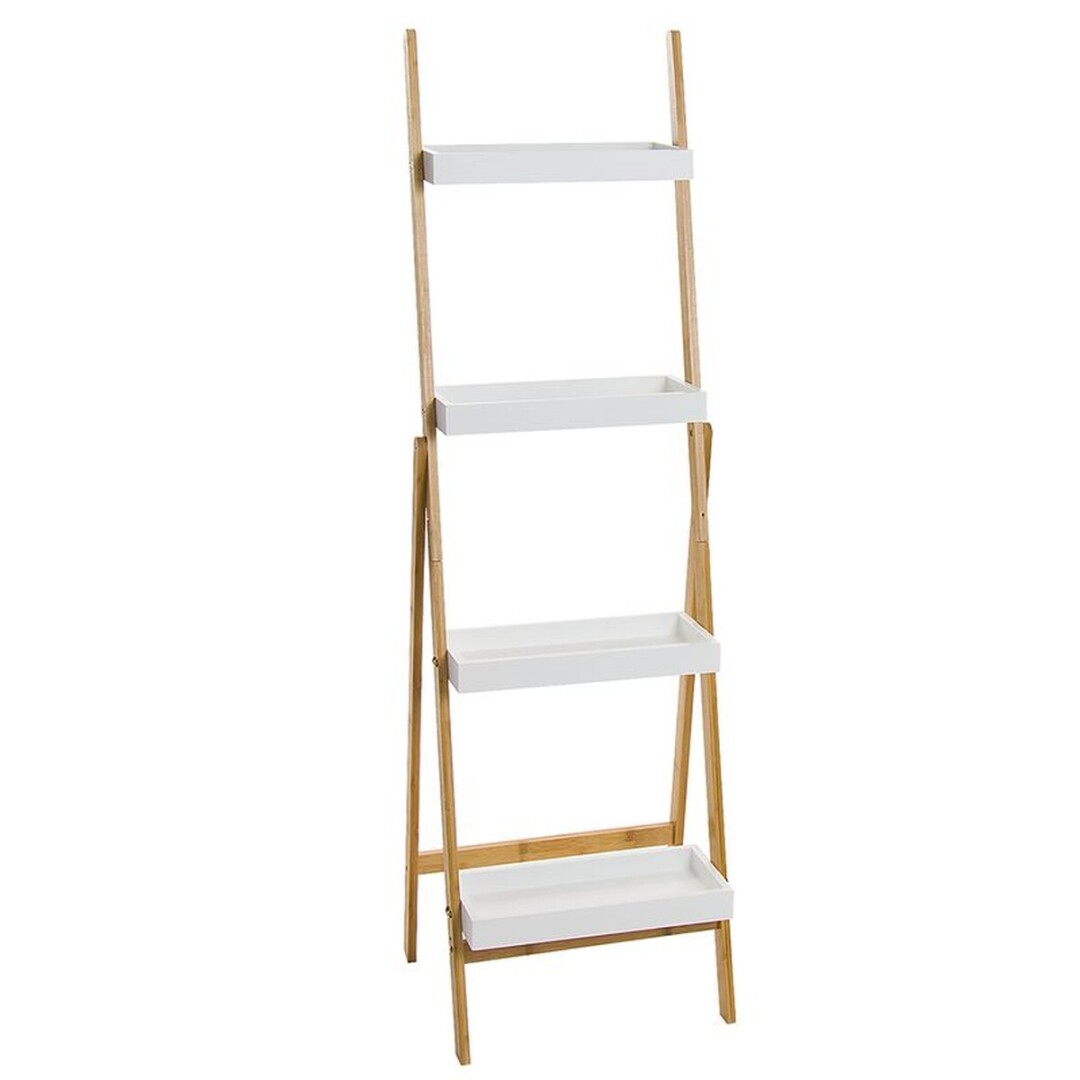 estanteria bambu madera 4 estantes 45x35x145cm