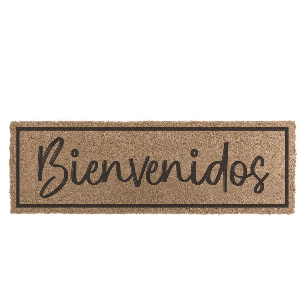 felpudo antideslizante estrecho fibra de coco 25x75cm