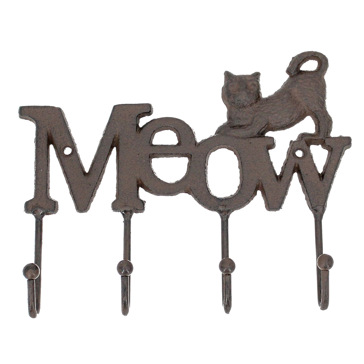 perchero gato meow hierro colado