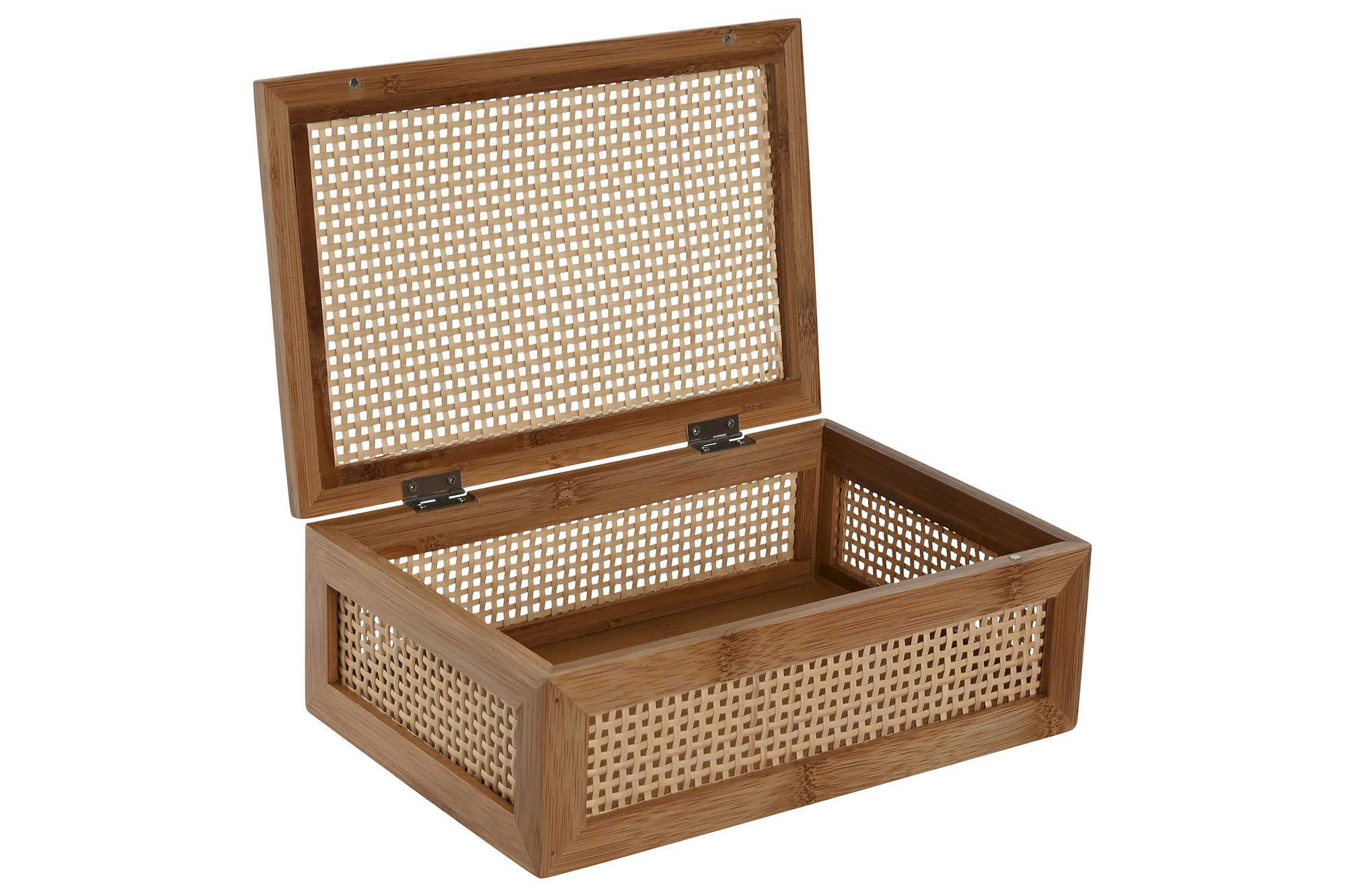caja bambu ratan natural rectancular 23x15x8cm - Imagen 3