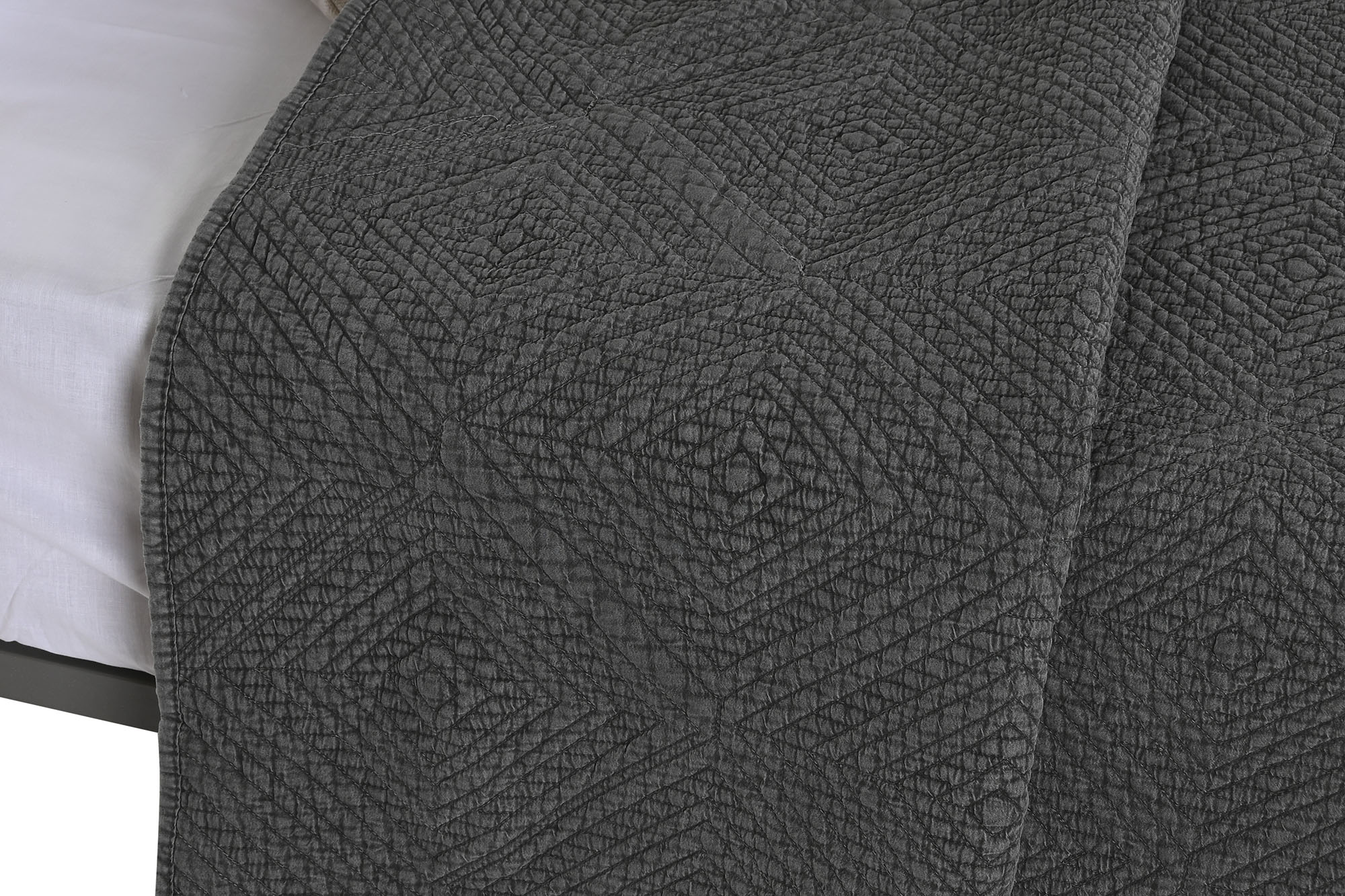 colcha poliester 180x260cm gris claro - Imagen 3
